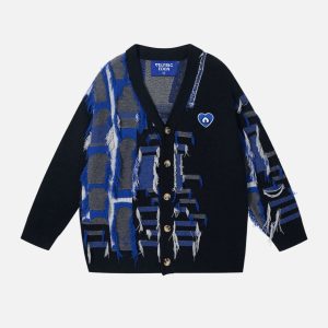 Aelfric Eden Tassel Patchwork V-Neck Cardigan