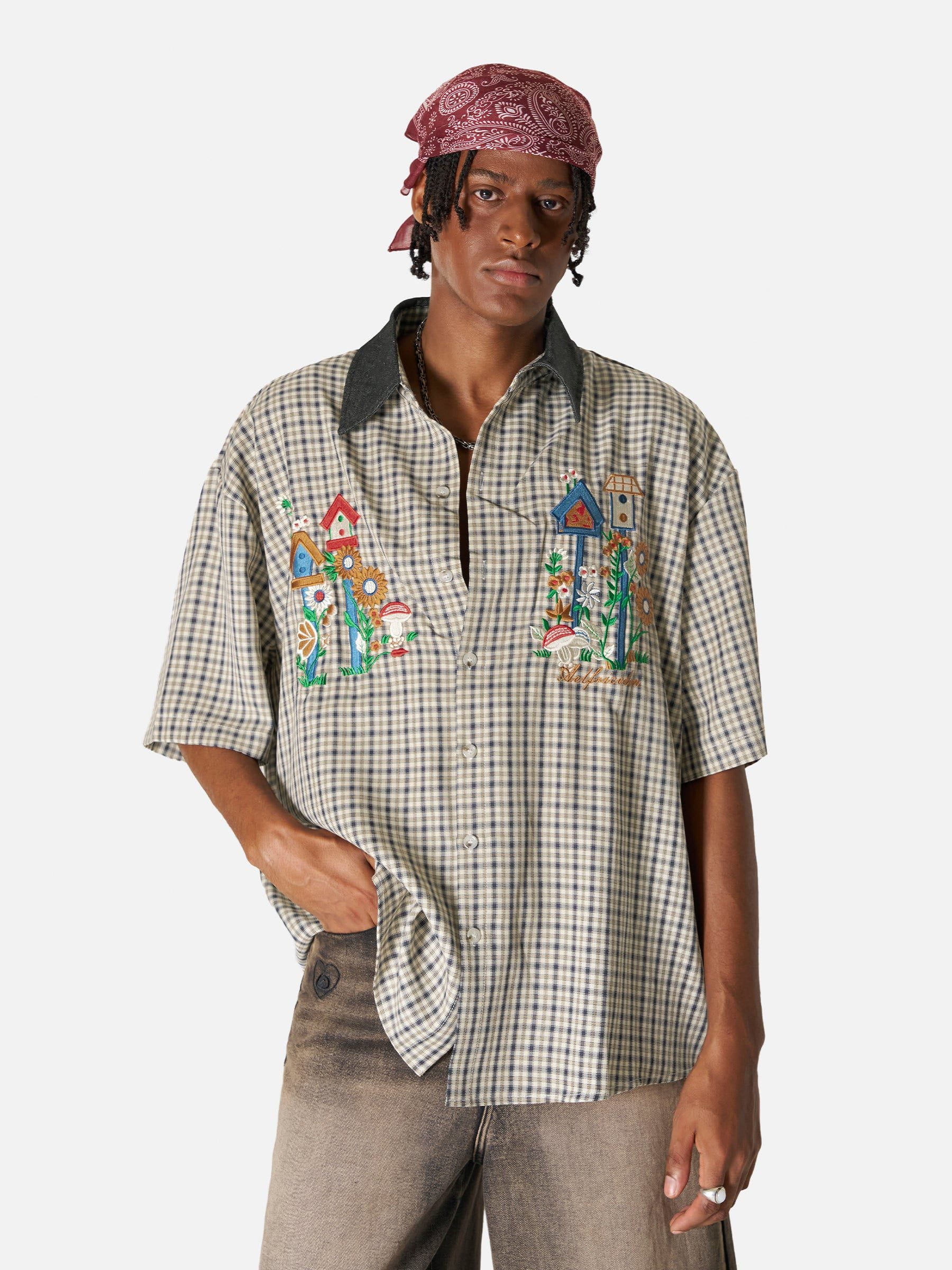 Aelfric Eden Plaid Embroidery Shirt - Image 3