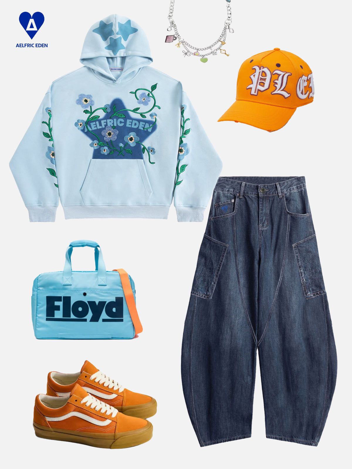 Aelfric Eden Beaded Floral Eden Star Pullover Hoodie - Image 4