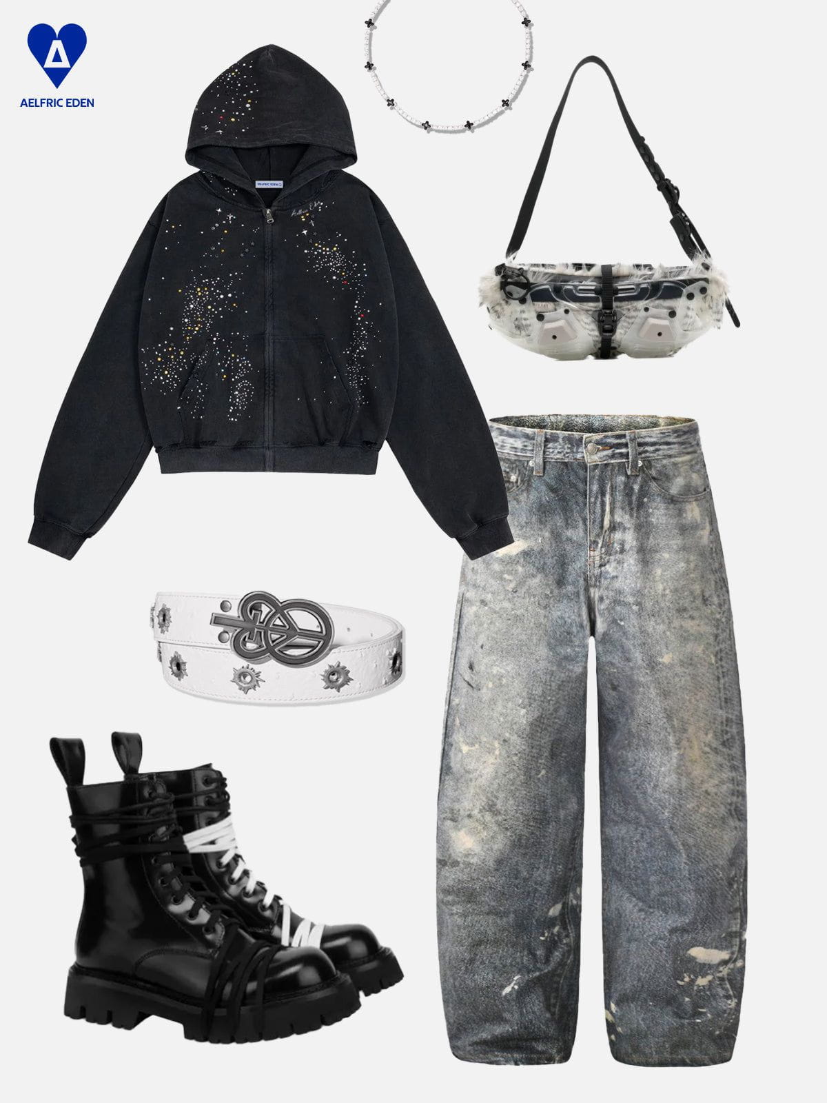 Aelfric Eden Faded Baaggy Jeans - Image 2