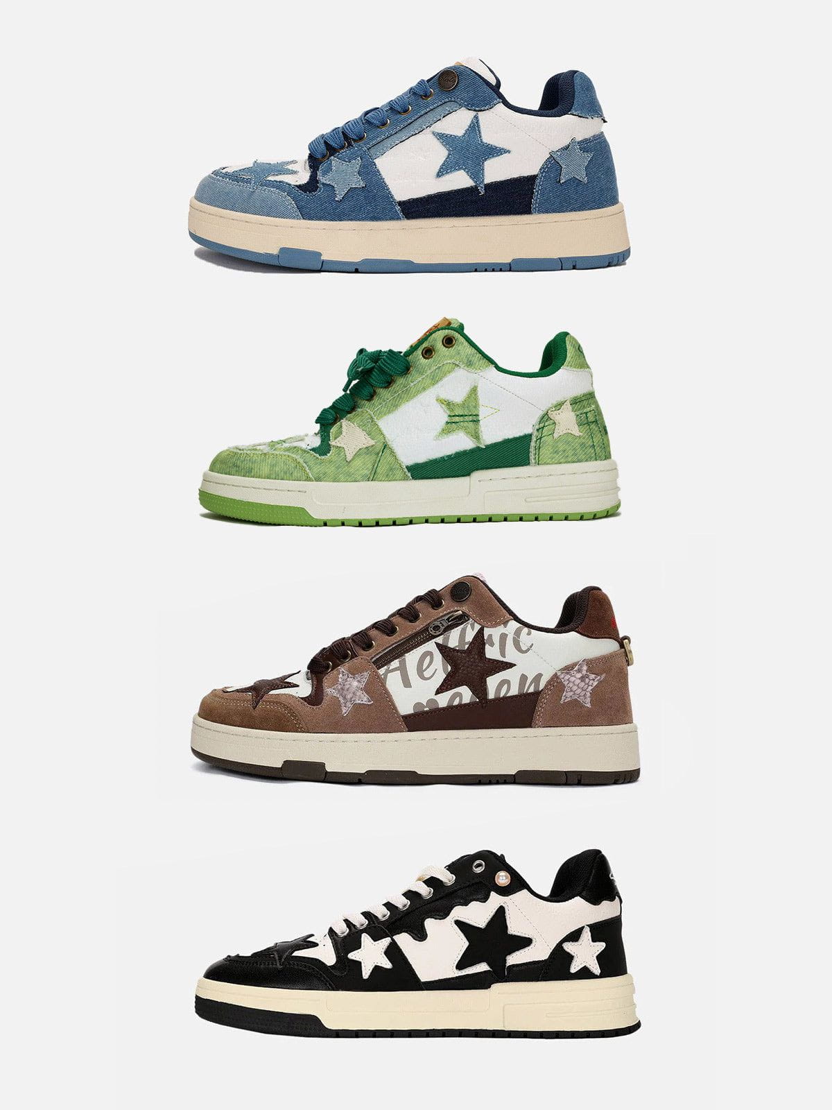 Starry Climb Stars Casual All-Match Denim Skate Shoes - Image 6