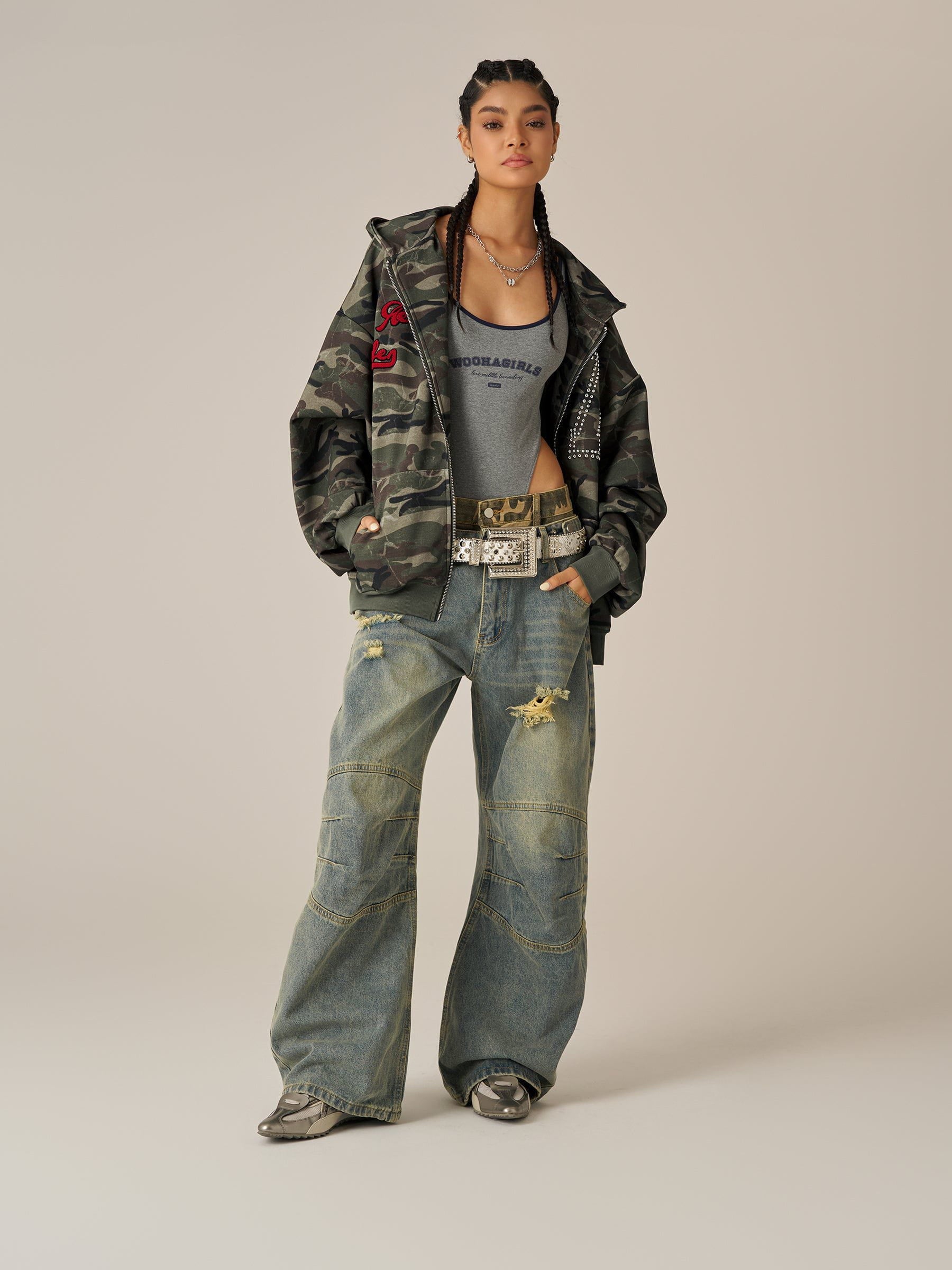 Aelfric Eden Camo Zip Up Hoodie - Image 5