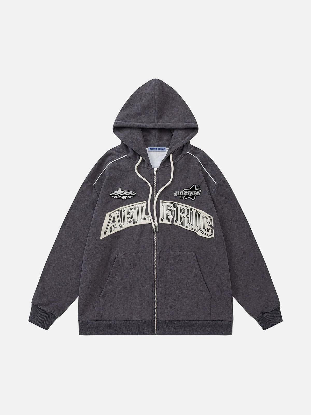 Aelfric Eden Applique Zip Up Hoodie