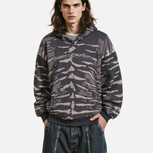 Aelfric Eden Tiger Stripe Boxy Pullover Hoodie