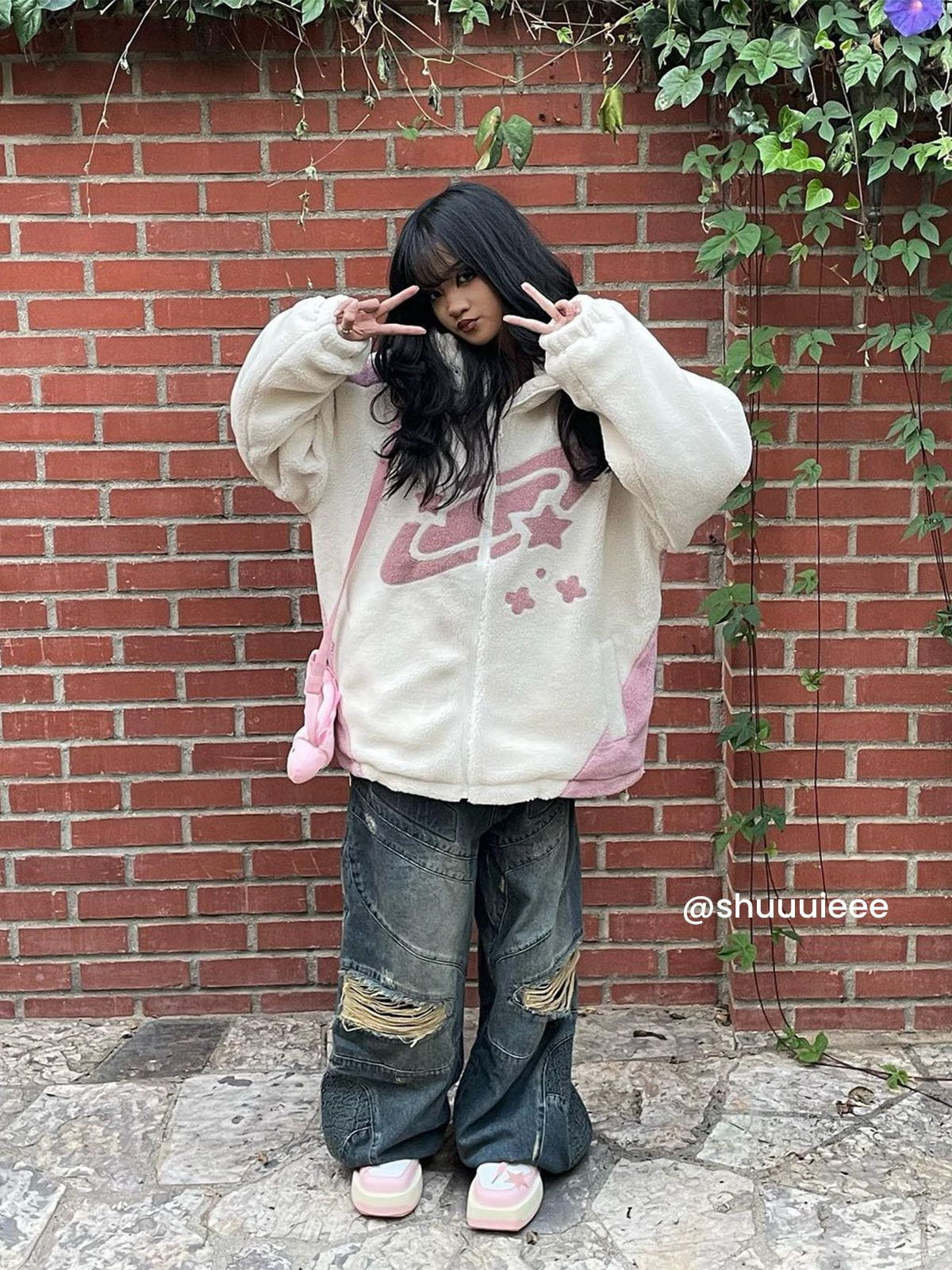 Aelfric Eden Star Graphic Sherpa Coat - Image 2