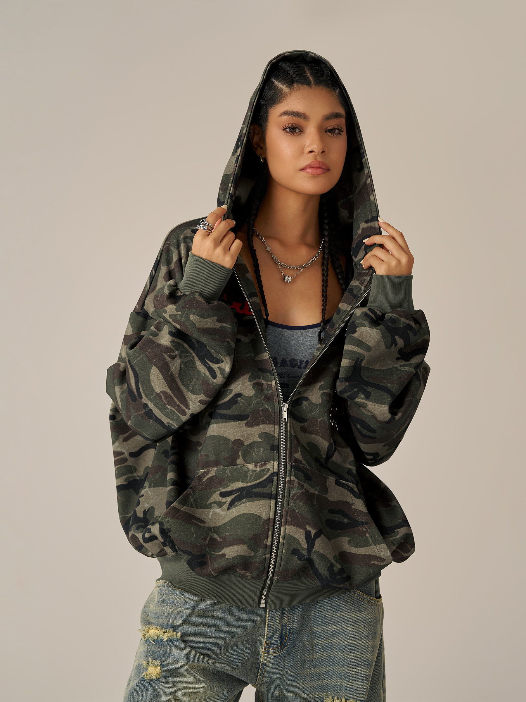 Aelfric Eden Camo Zip Up Hoodie - Image 7