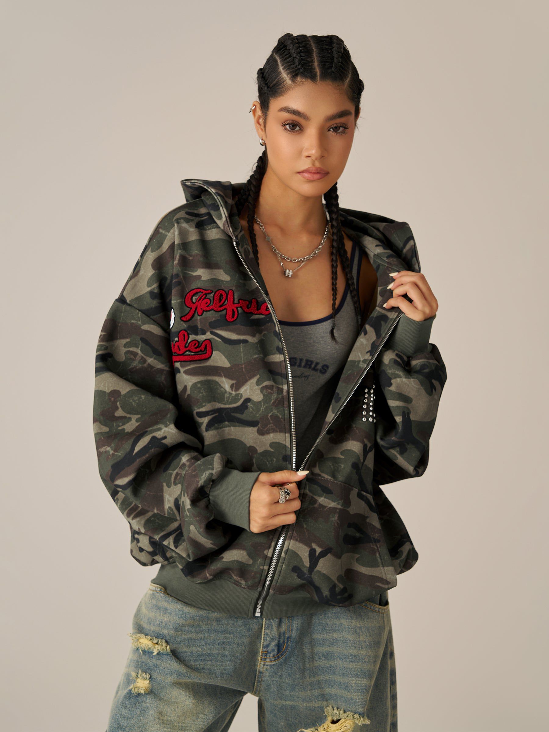 Aelfric Eden Camo Zip Up Hoodie - Image 6