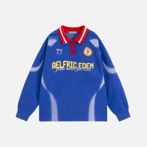 Aelfric Eden Inkjet Print 77 Polo Sweatshirt