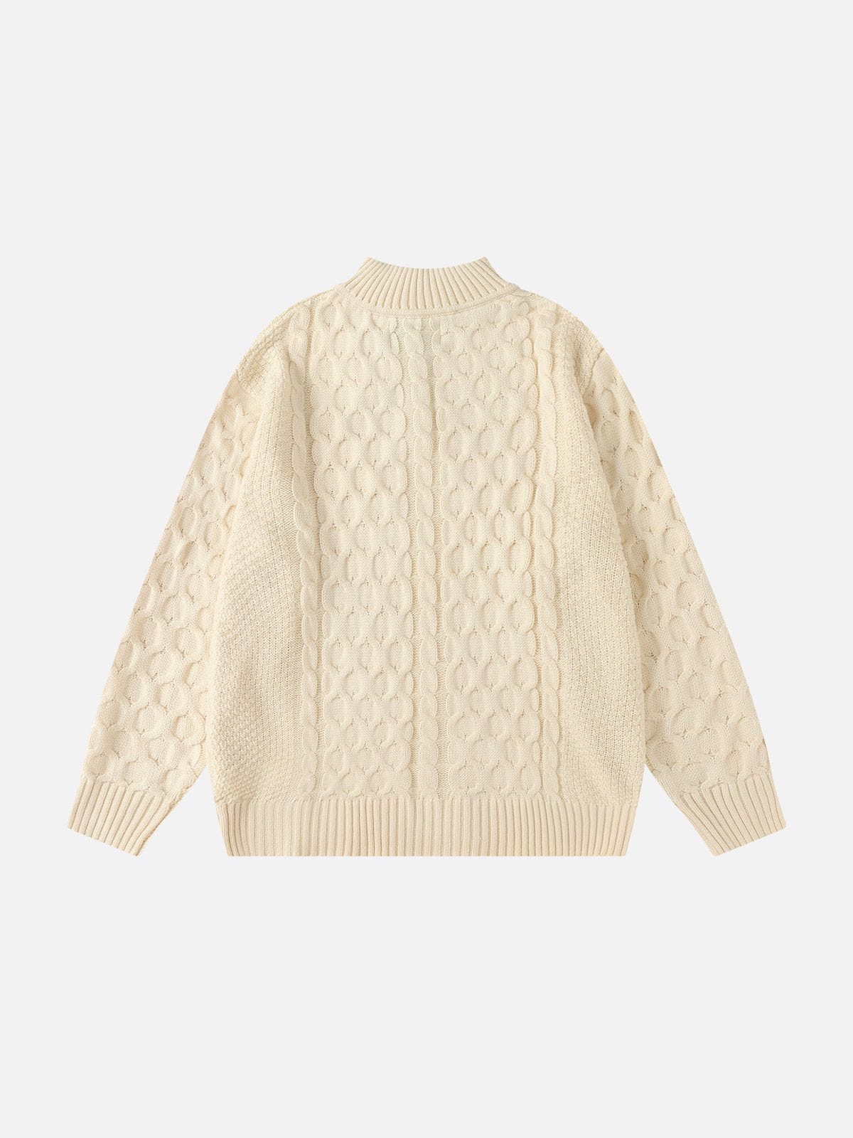 Aelfric Eden Retro 90s Half Zip Knit Sweater - Image 2