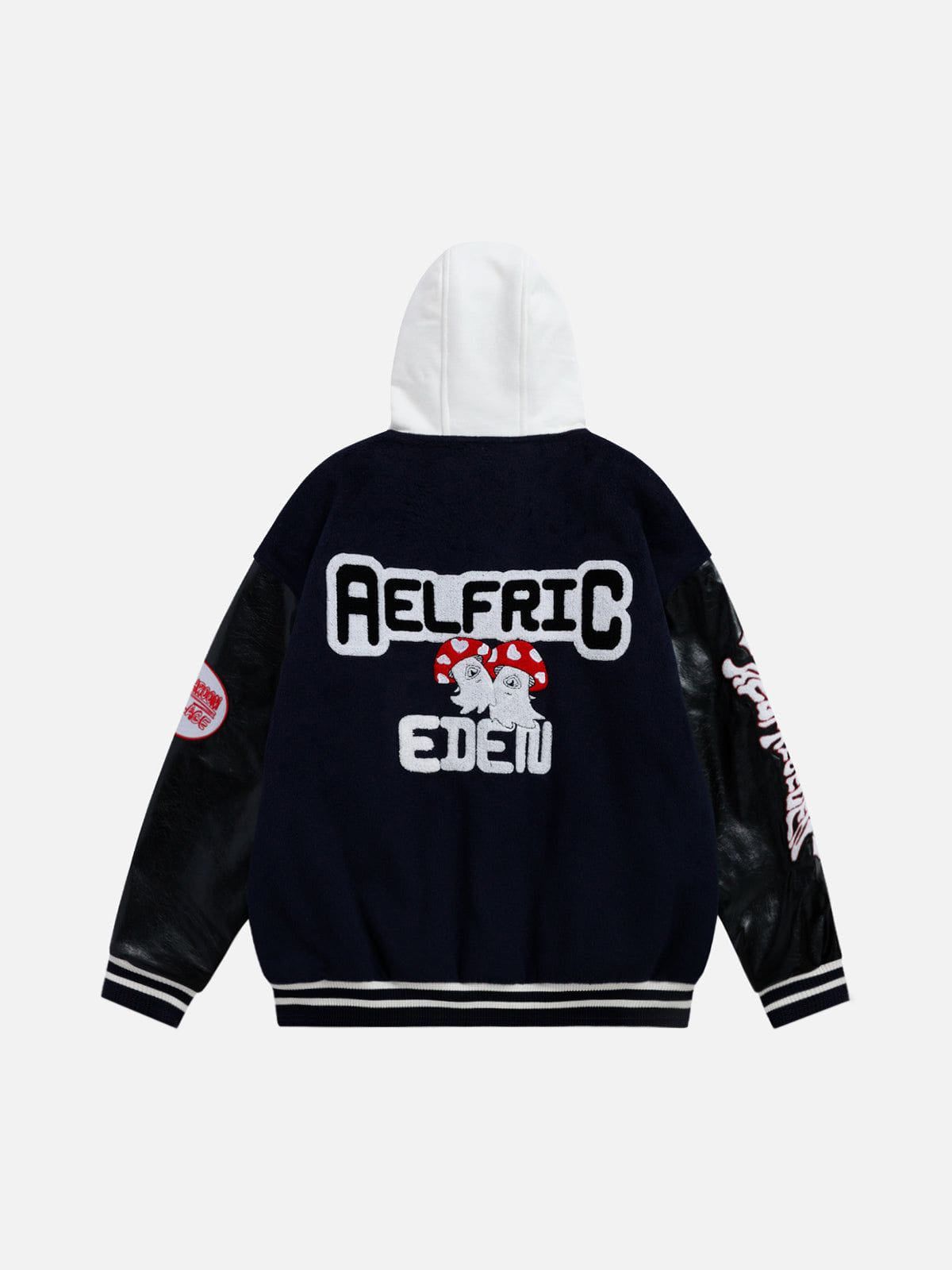 Aelfric Eden Color Block Hodded Varsity Jacket - Image 2