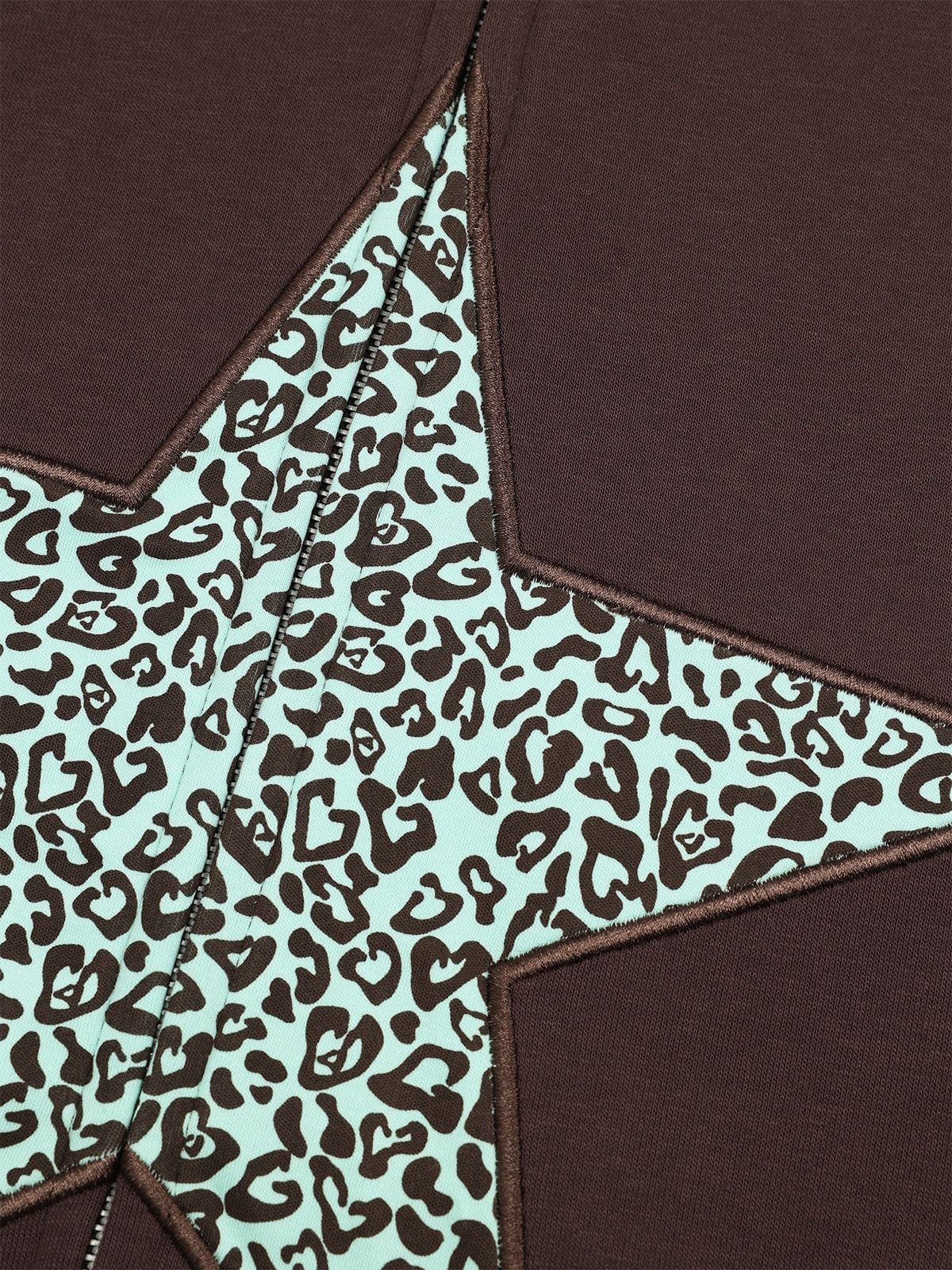 Aelfric Eden Leopard Star Graphic Zip Up Hoodie - Image 7