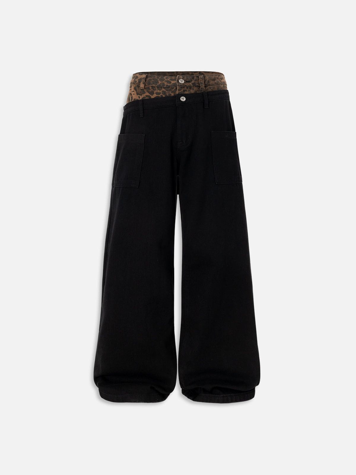 Aelfric Eden Leopard Double Waist Baaggy Jeans