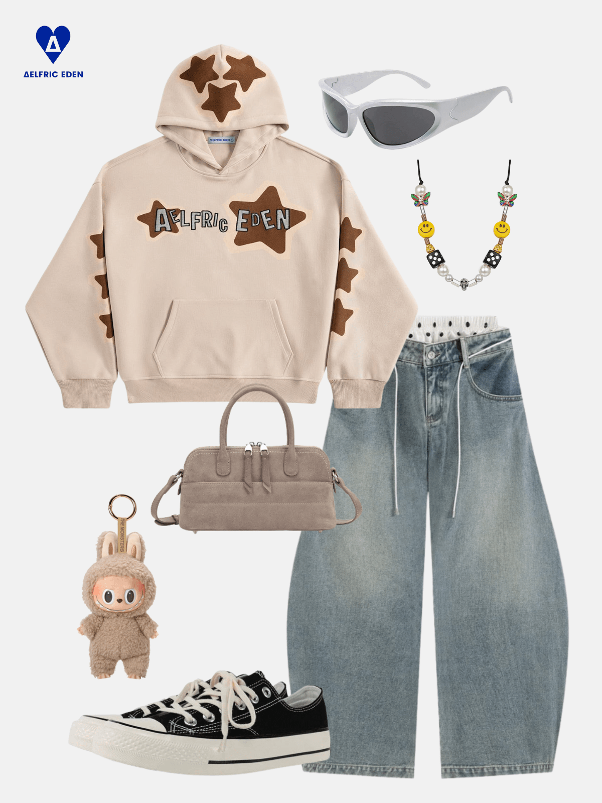 Aelfric Eden Applique Embroidery Eden Star Pullover Hoodie - Image 3