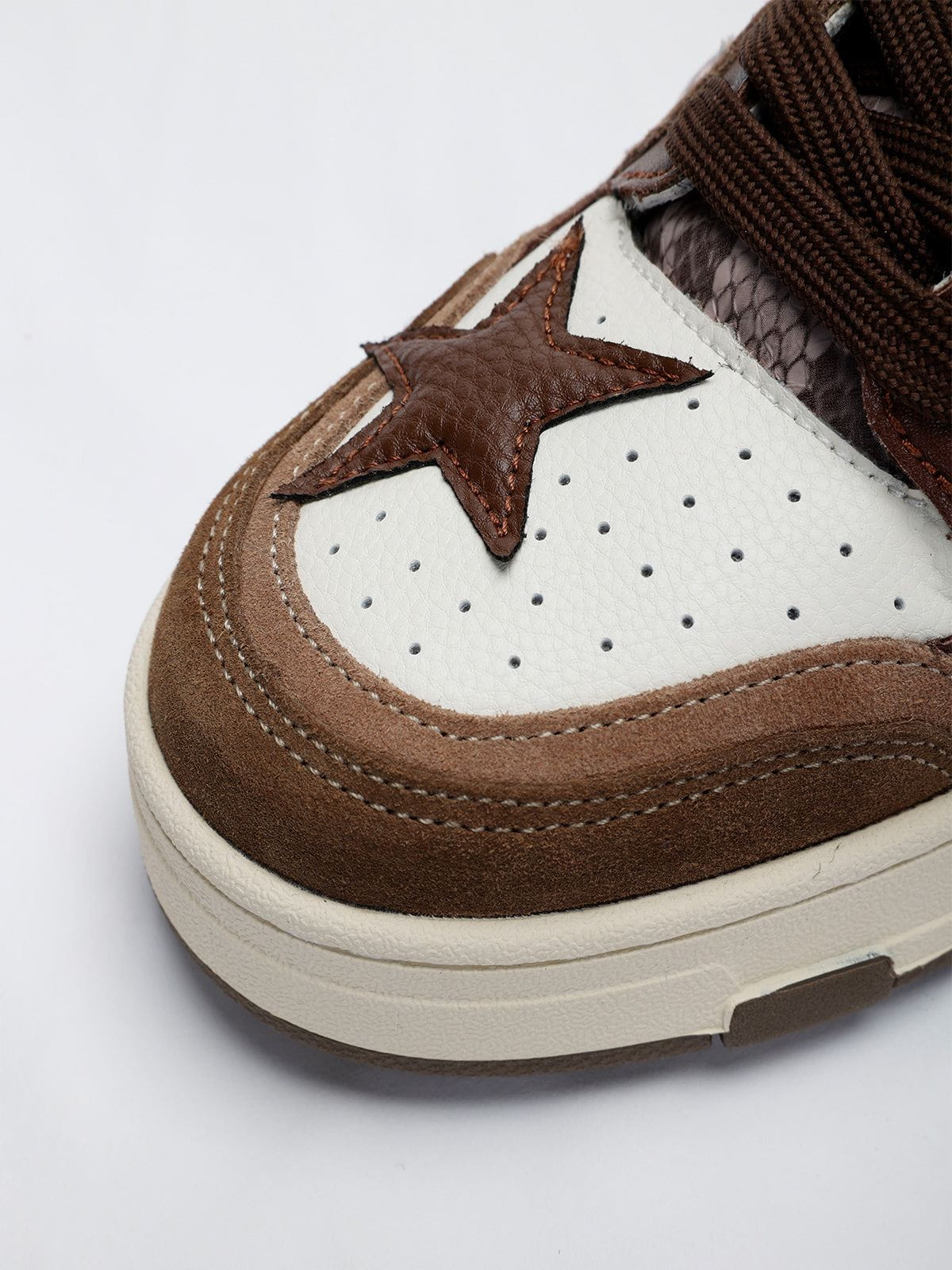 Starry Climb Vintage Star Patchwork Skate Shoes - Image 10