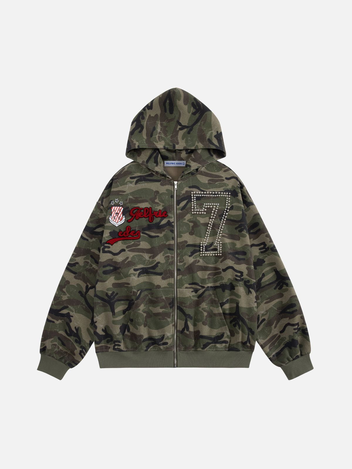 Aelfric Eden Camo Zip Up Hoodie
