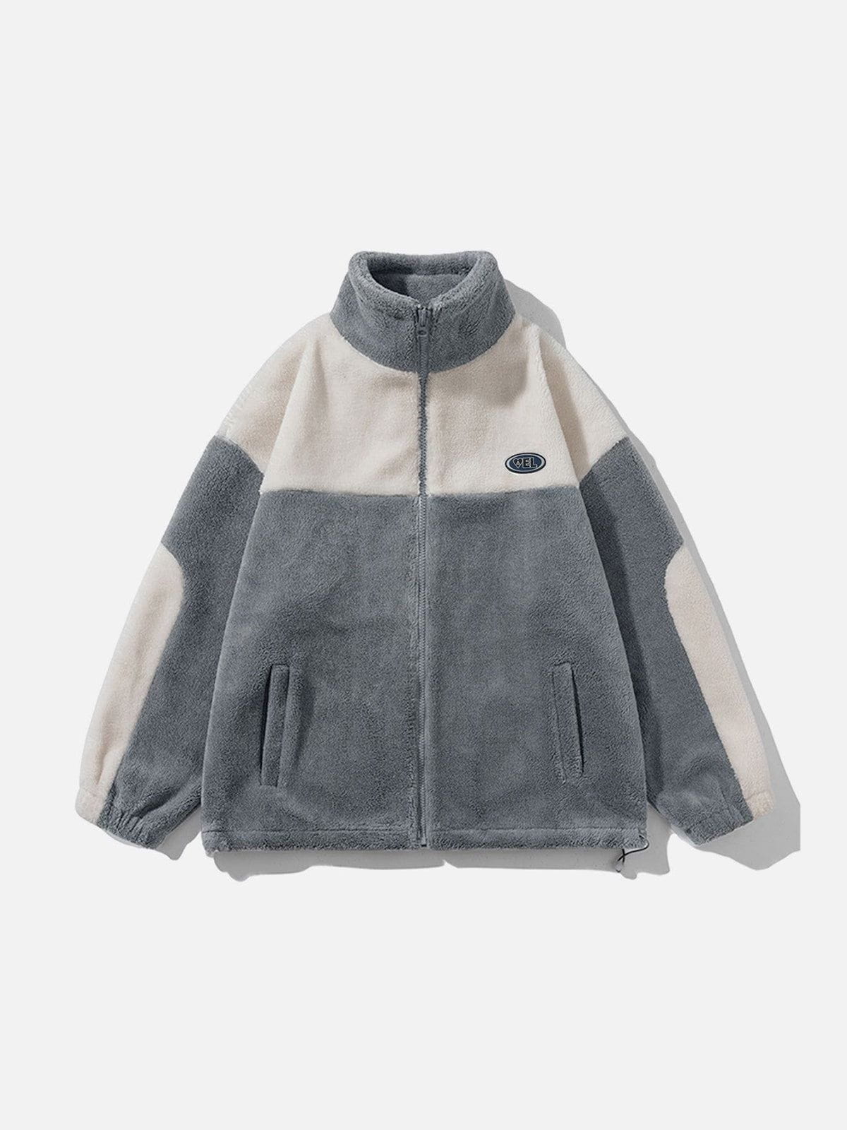 Aelfric Eden Color Block Patchwork Sherpa Jacket