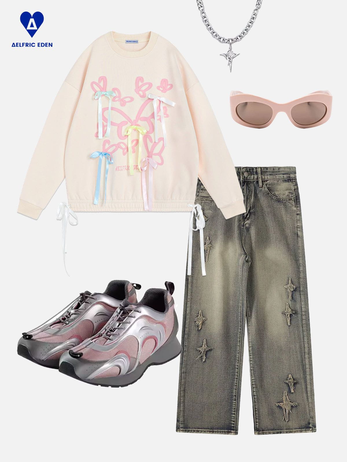 Aelfric Eden Butterfly Bow Sweatshirt - Image 3