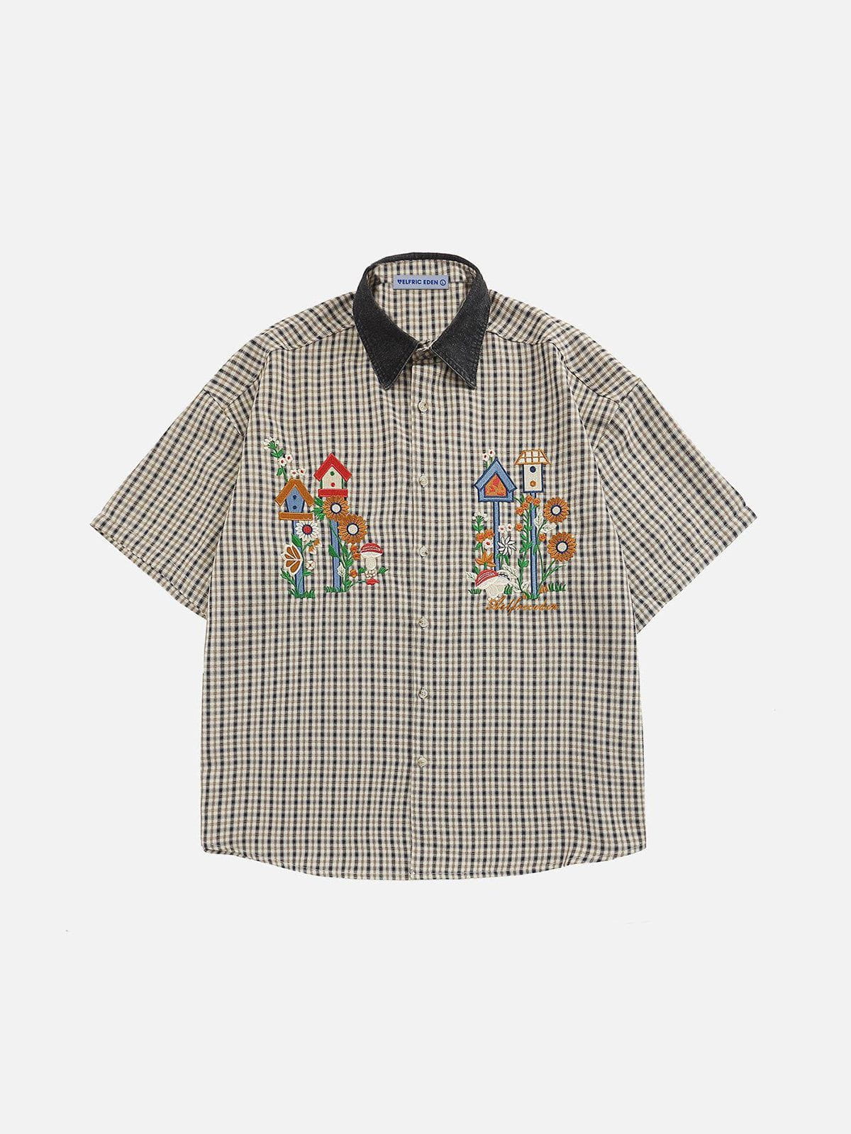 Aelfric Eden Plaid Embroidery Shirt - Image 2