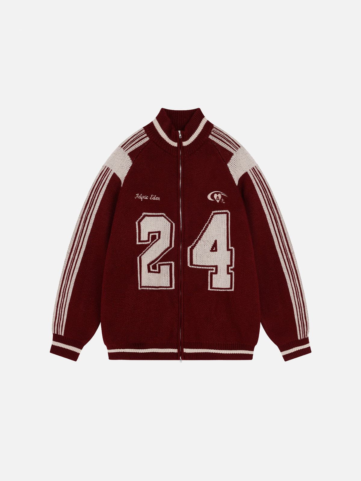 Aelfric Eden 24 Jacquard Zip Up Cardigan@alixnvl - Image 2