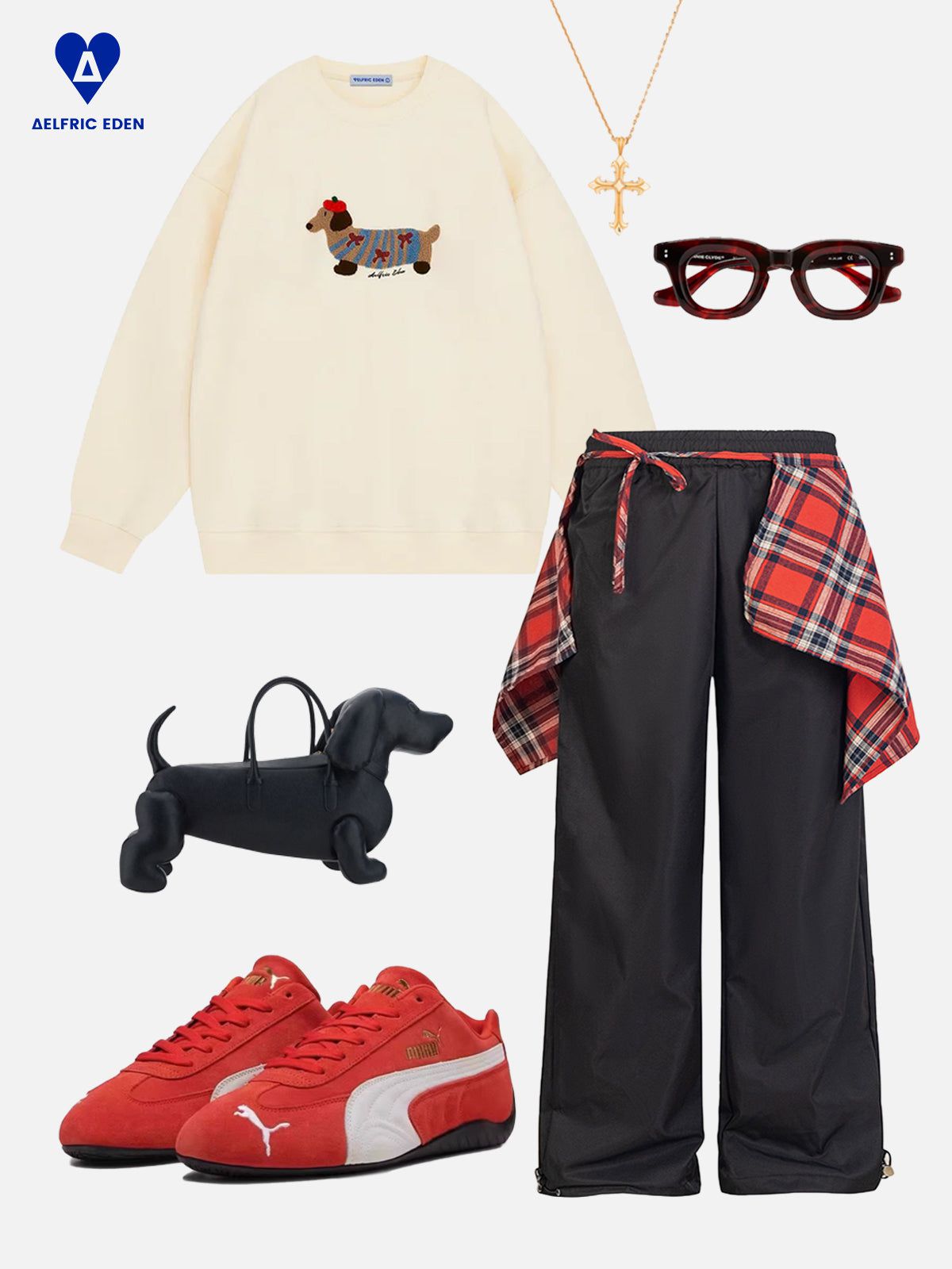 Aelfric Eden Cartoon Dachshund Sweatshirt - Image 3