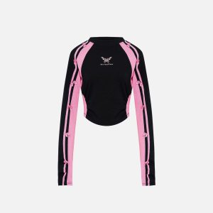 Aelfric Eden Bow Color Blocking Long Sleeve Tee