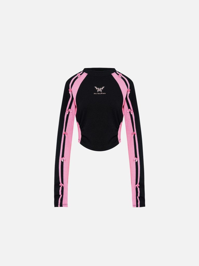 Aelfric Eden Bow Color Blocking Long Sleeve Tee