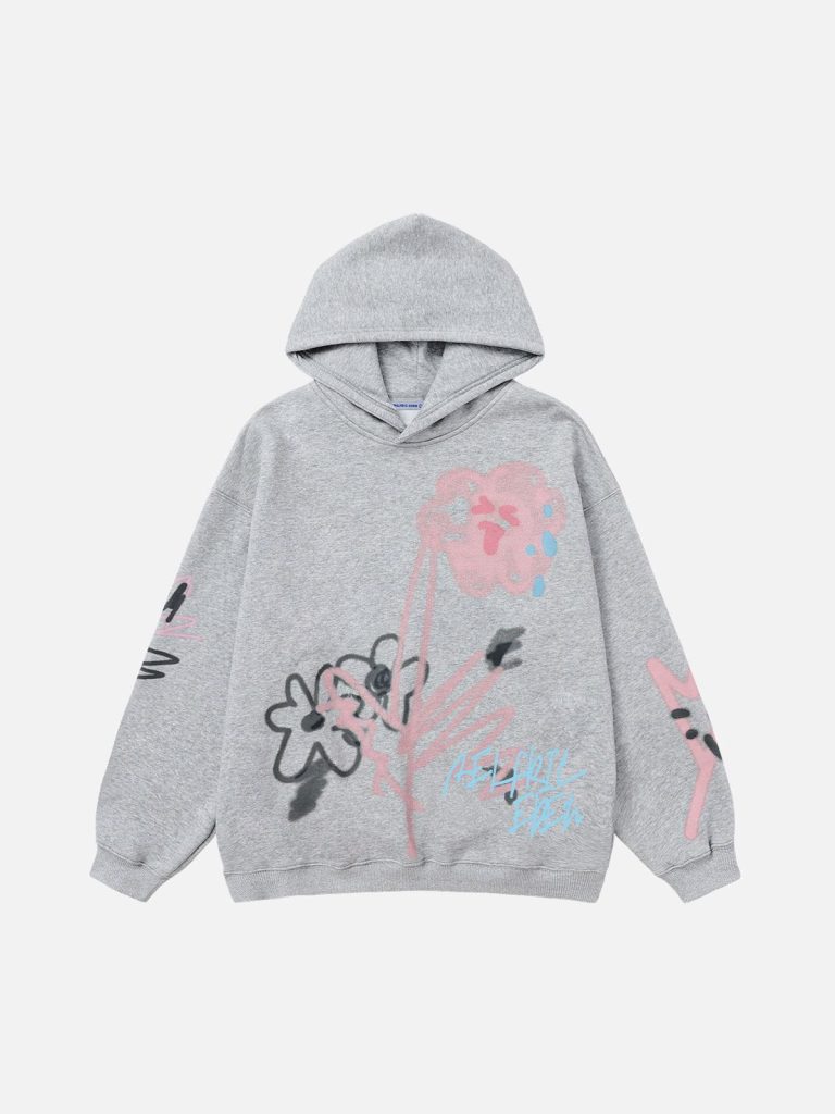 Aelfric Eden Cartoon Floral Graphic Hoodie