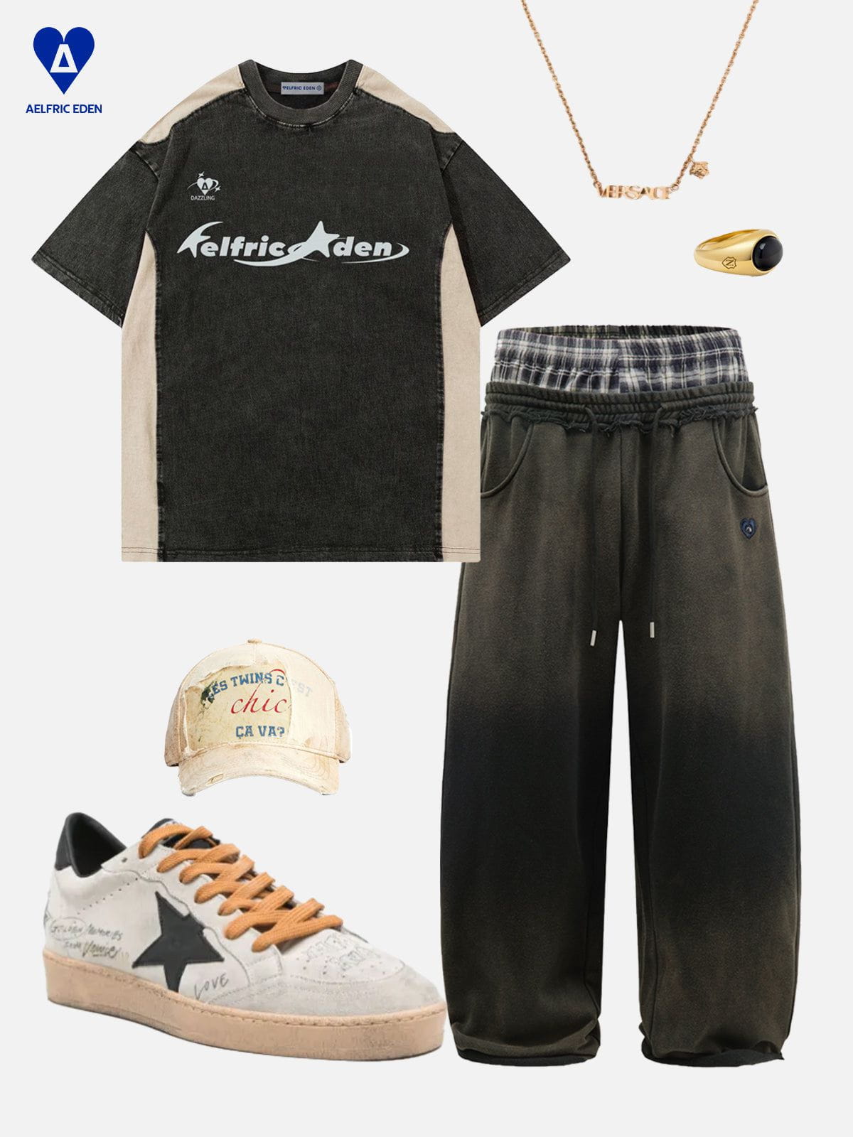 Aelfric Eden Double Waist Vintage Baaggy Sweatpants - Image 6