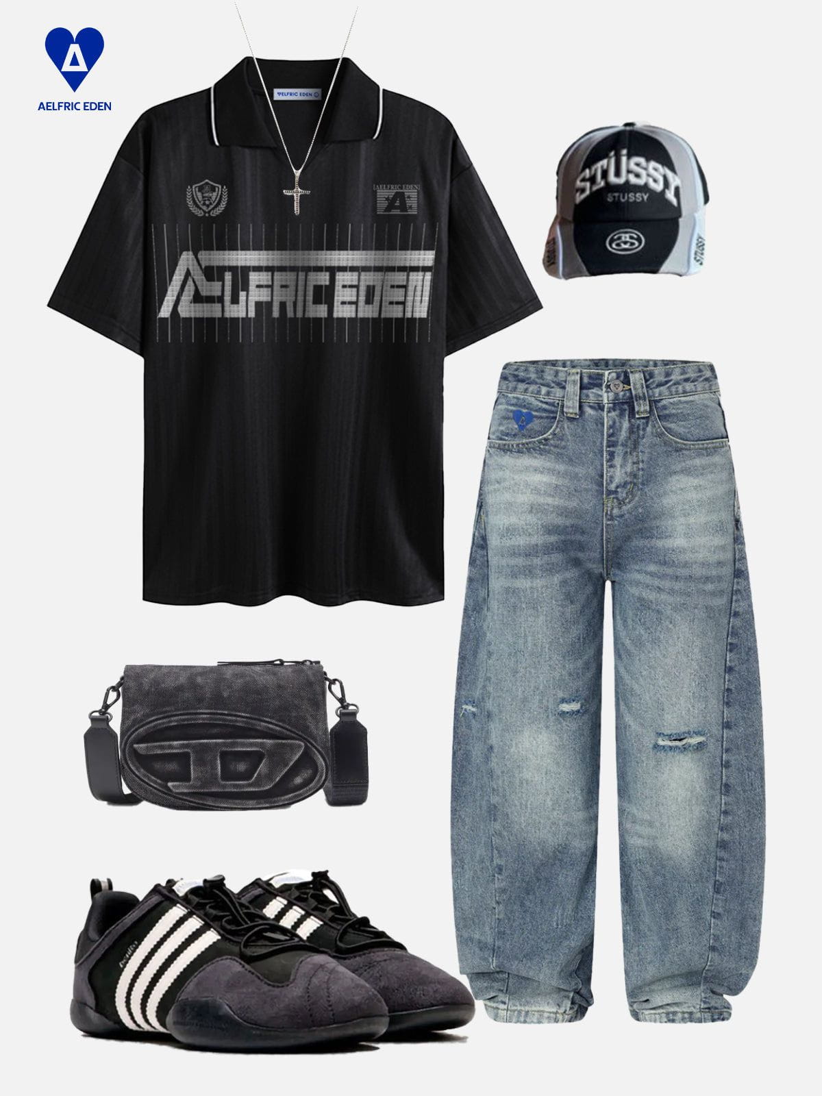 Aelfric Eden Hotfix Rhinestone Polo Soccer Jersey - Image 2