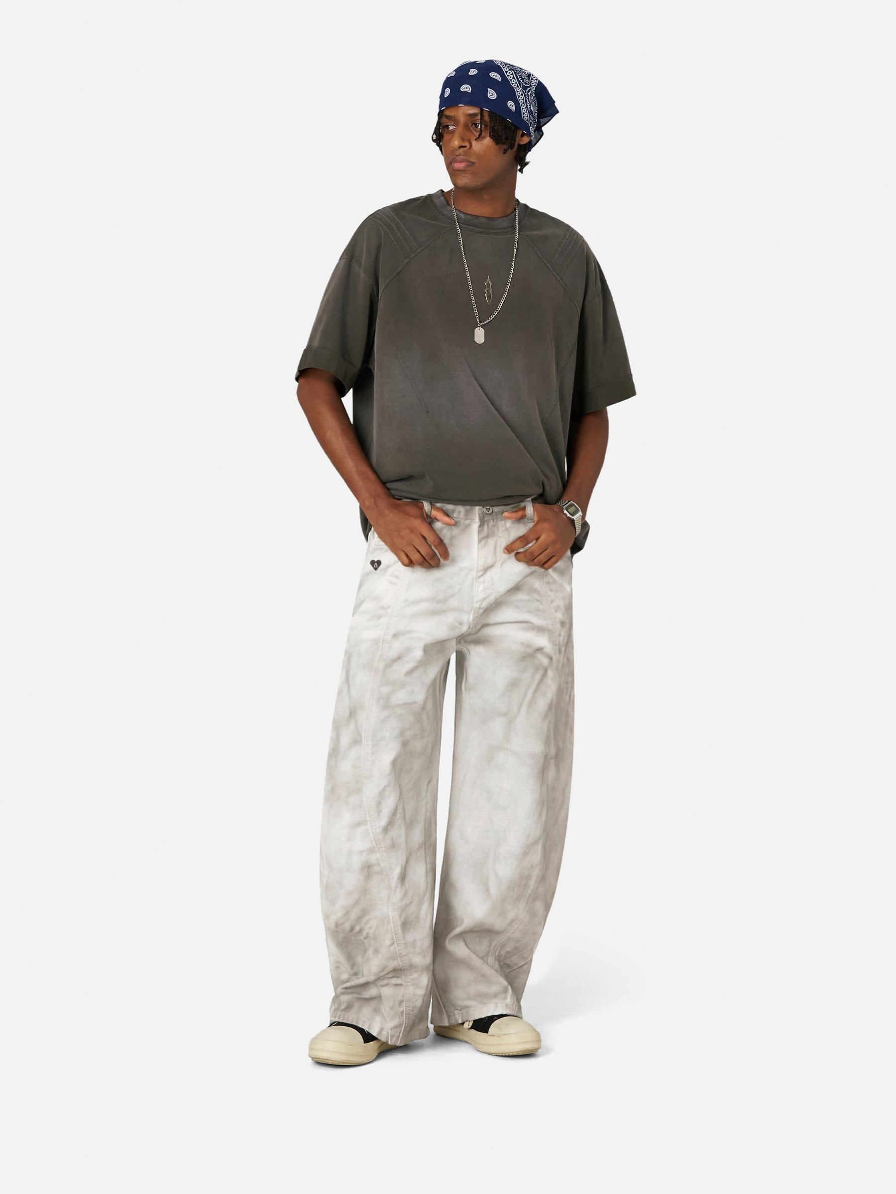 Aelfric Eden Dirt Color Super Baaggy Barrel Jeans - Image 4