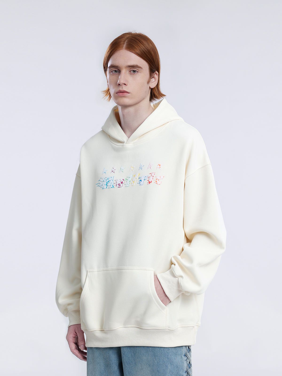 Aelfric Eden Star Embroidery Graffiti Pullover Hoodie - Image 3