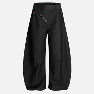 Aelfric Eden Colorful Button Baaggy Barrel Pants