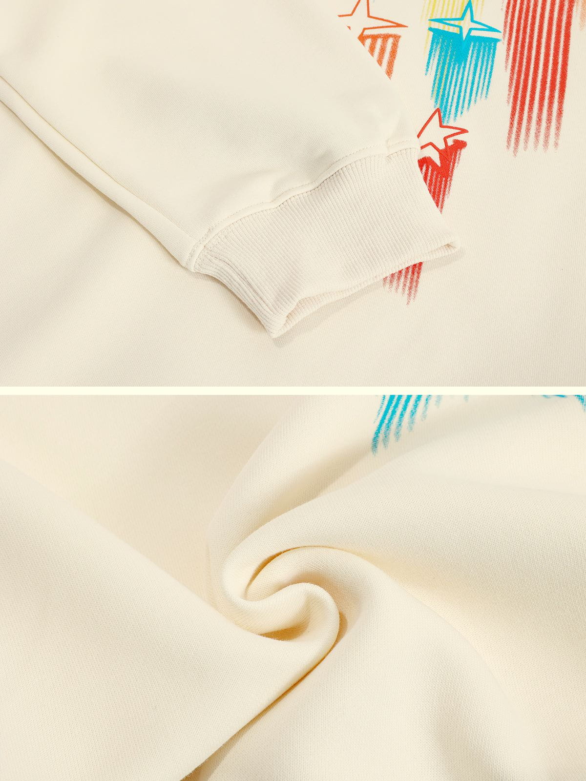 Aelfric Eden Star Embroidery Graffiti Pullover Hoodie - Image 7