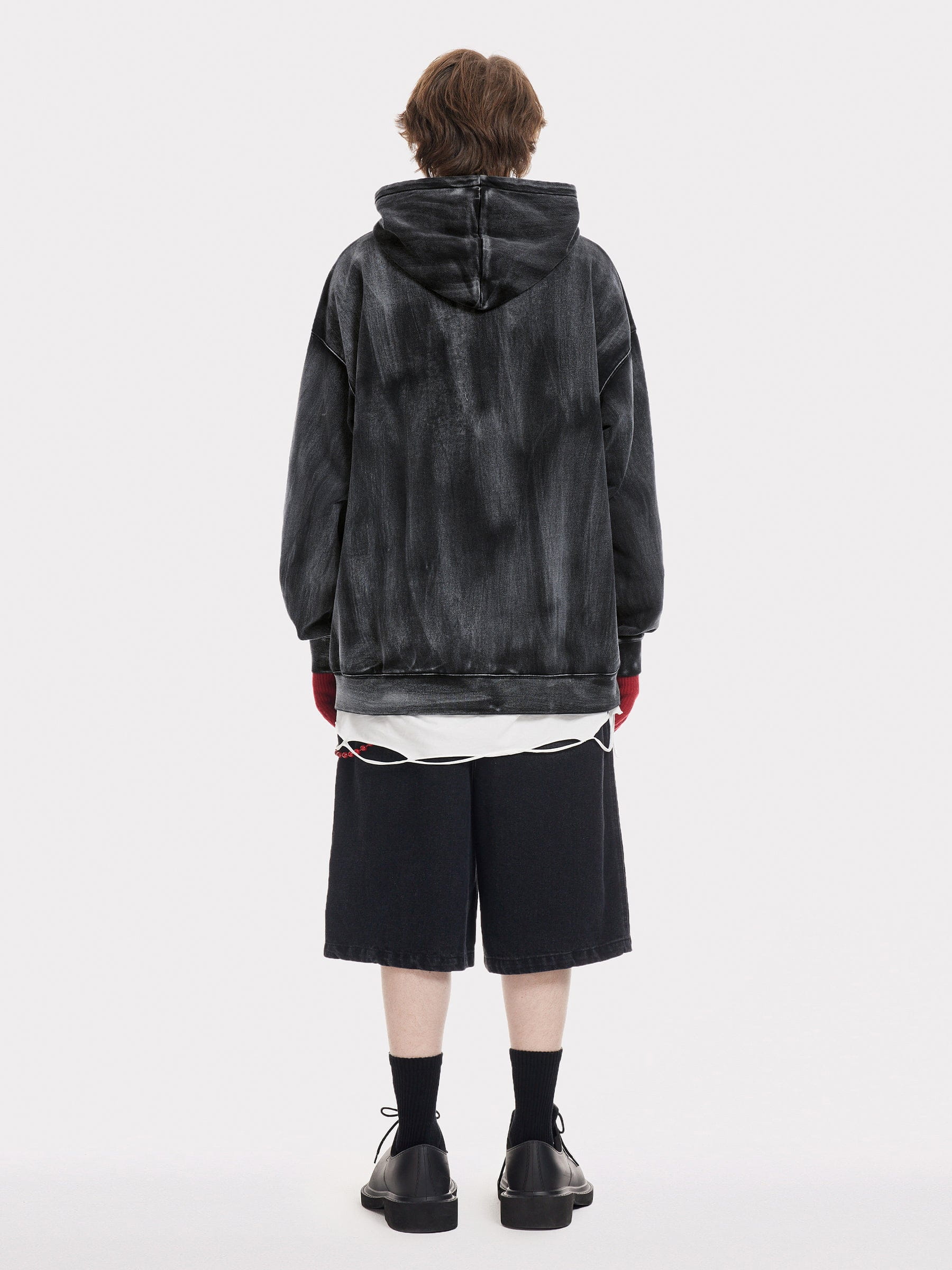 Aelfric Eden Embroidery Bat Spider Washed Pullover Hoodie - Image 5