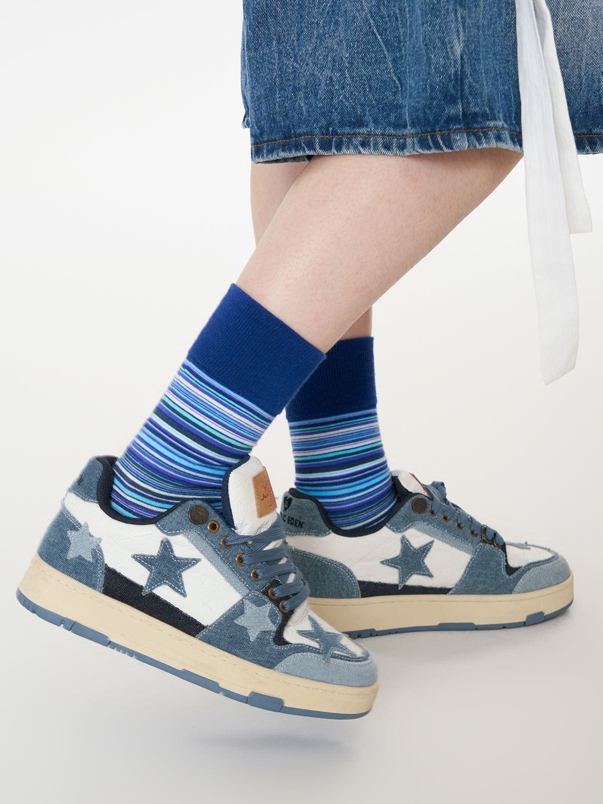 Starry Climb Stars Casual All-Match Denim Skate Shoes - Image 13
