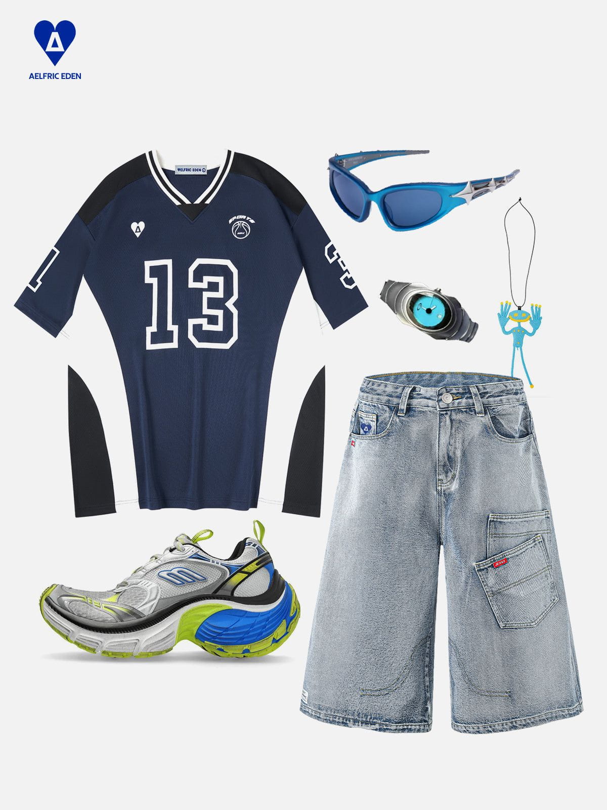 Aelfric Eden Stacked Pocket Longline Jorts - Image 6