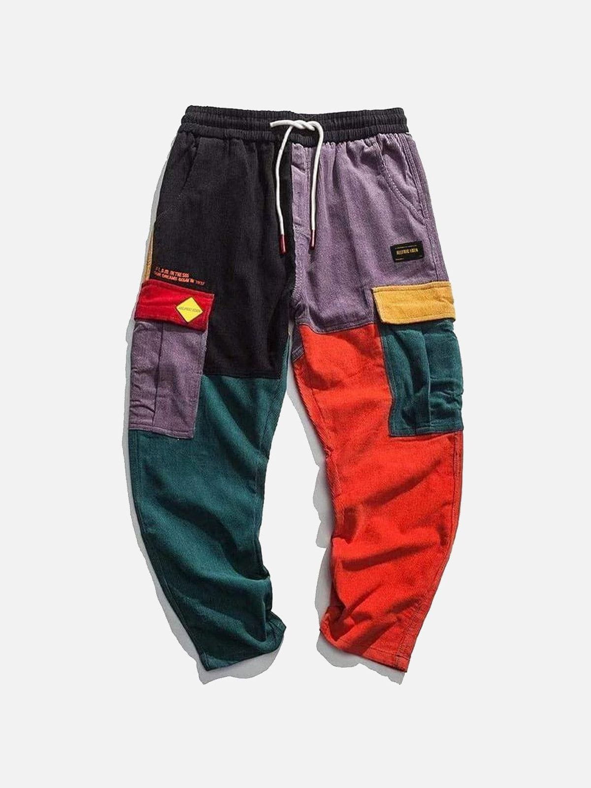 Aelfric Eden Back to 90's Patchwork Color Block Corduroy Pants