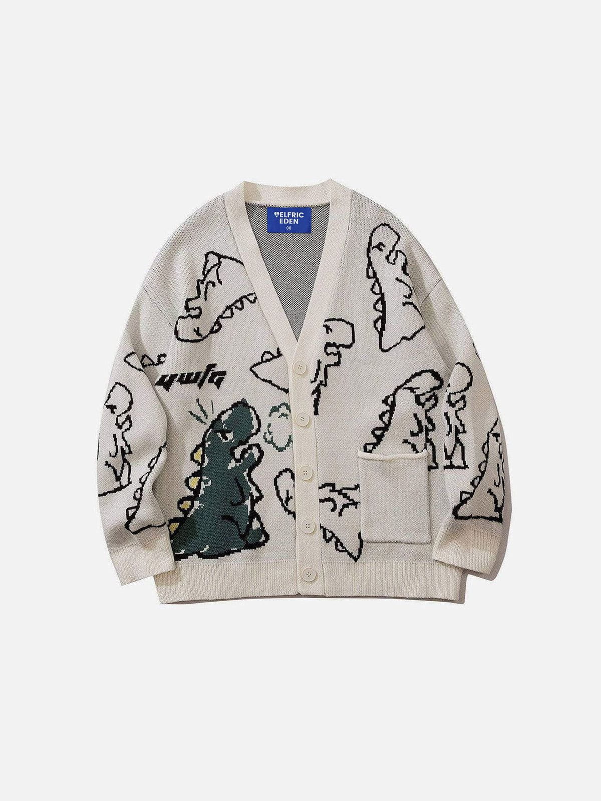 Aelfric Eden Dinosaur Graphic Knit Cardigan - Image 3
