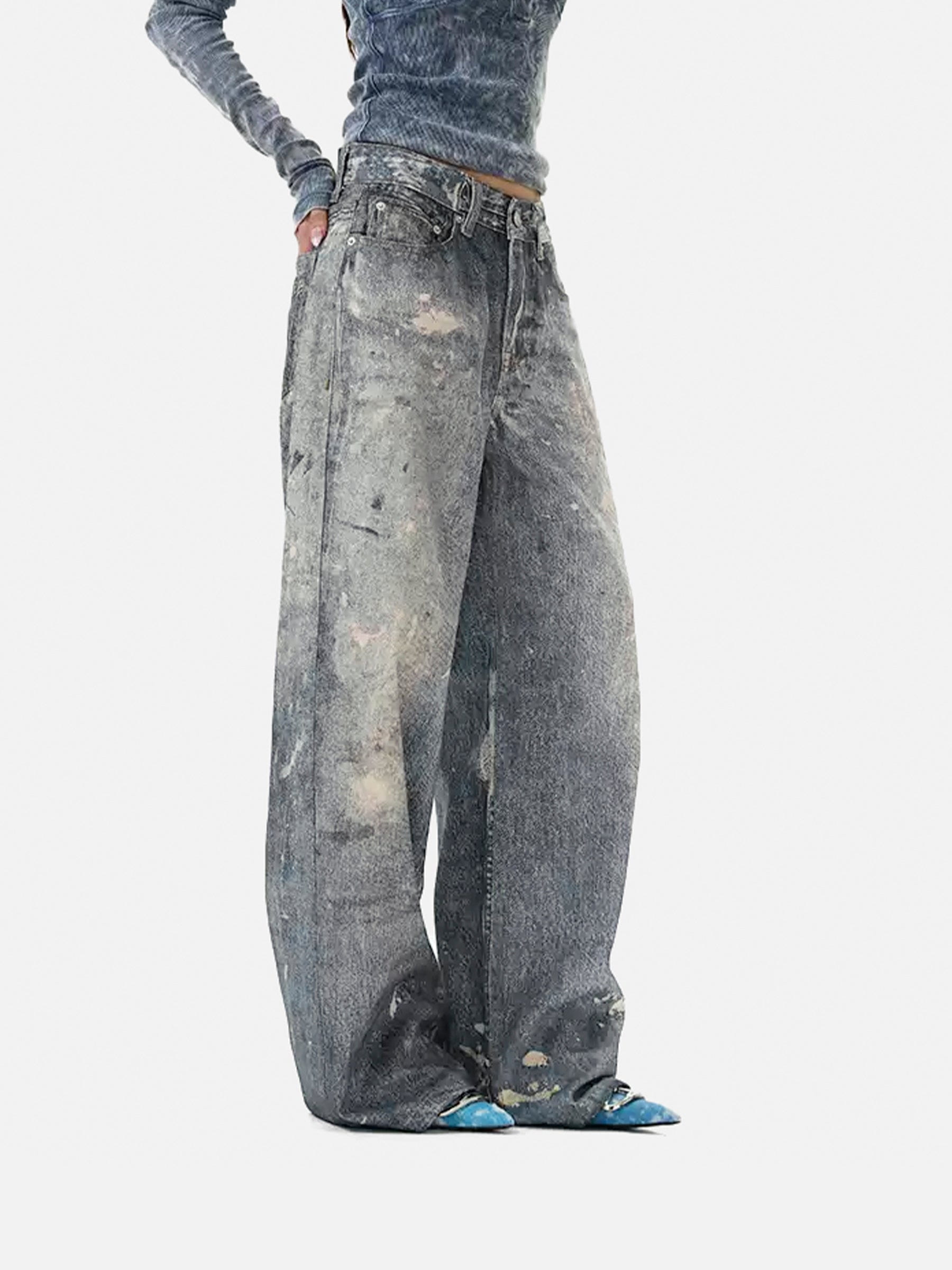 Aelfric Eden Faded Baaggy Jeans - Image 5