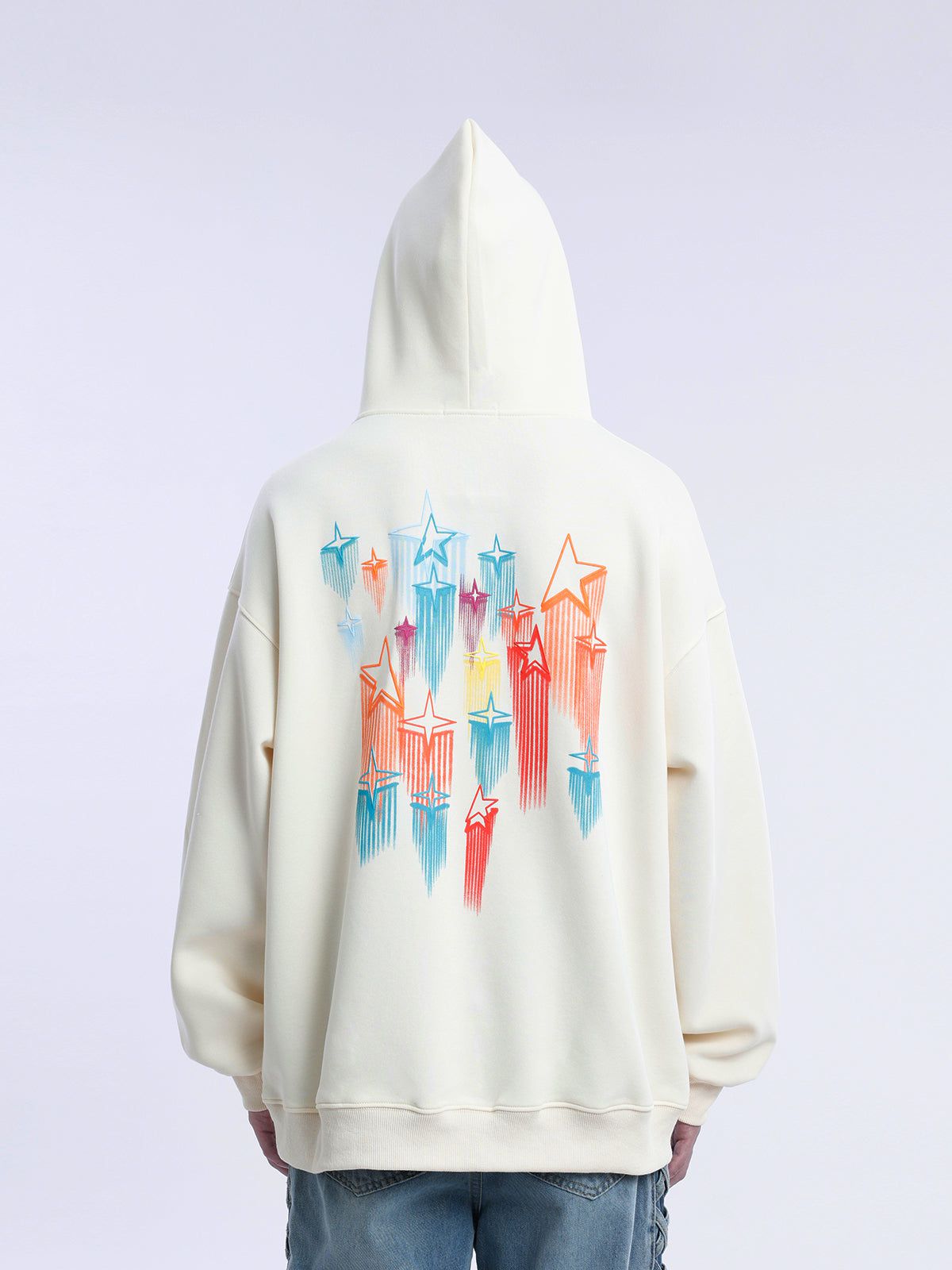 Aelfric Eden Star Embroidery Graffiti Pullover Hoodie - Image 4