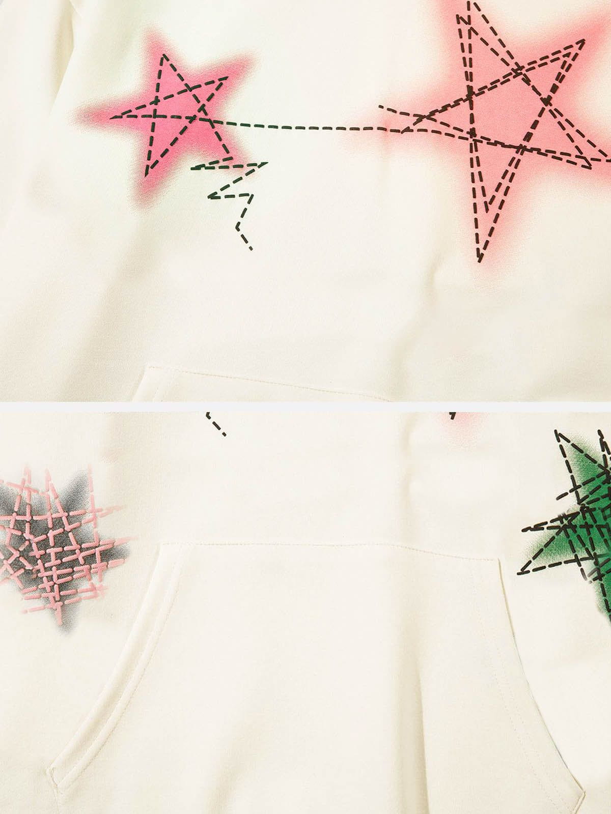 Aelfric Eden Graffiti Star Graphic Pullover Hoodie - Image 7