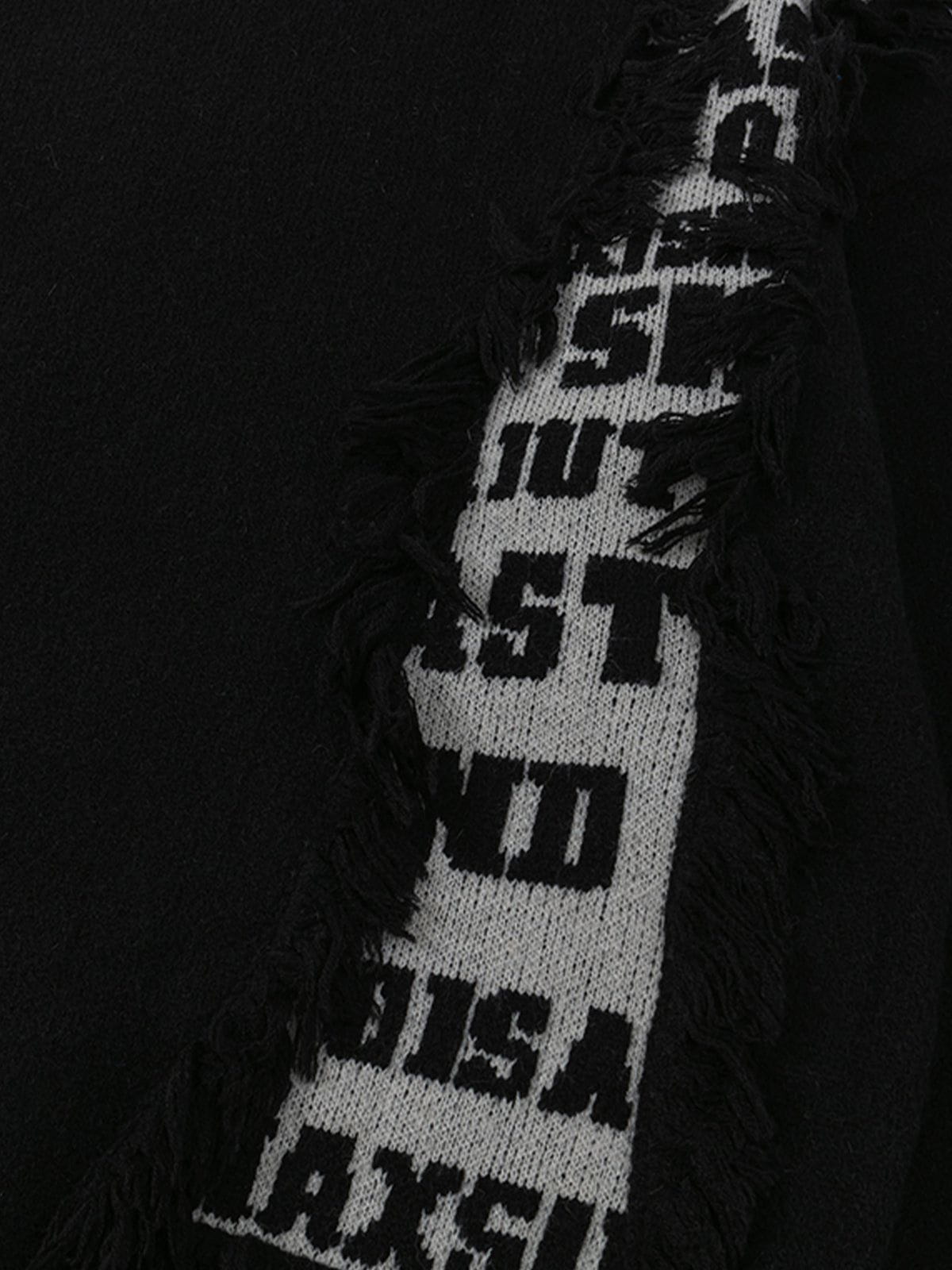 Aelfric Eden Fringe Letter Jacquard Sweater - Image 6