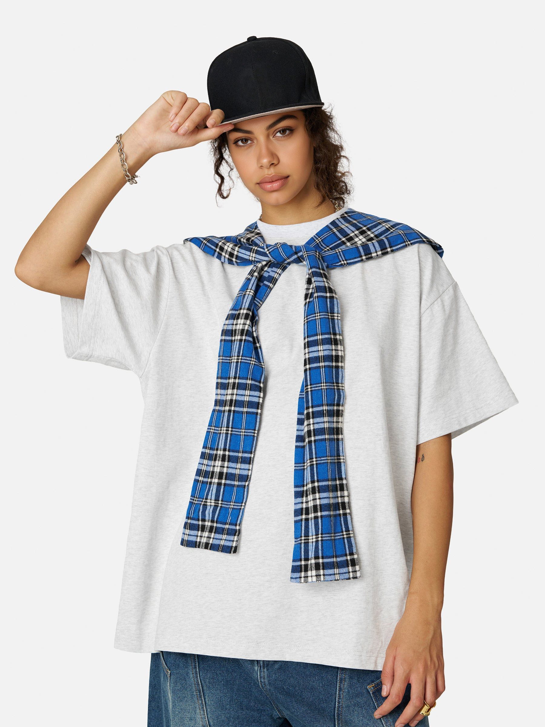 Aelfric Eden Plaid Detachable Hooded Tee - Image 4
