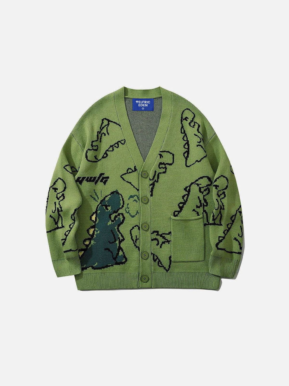 Aelfric Eden Dinosaur Graphic Knit Cardigan