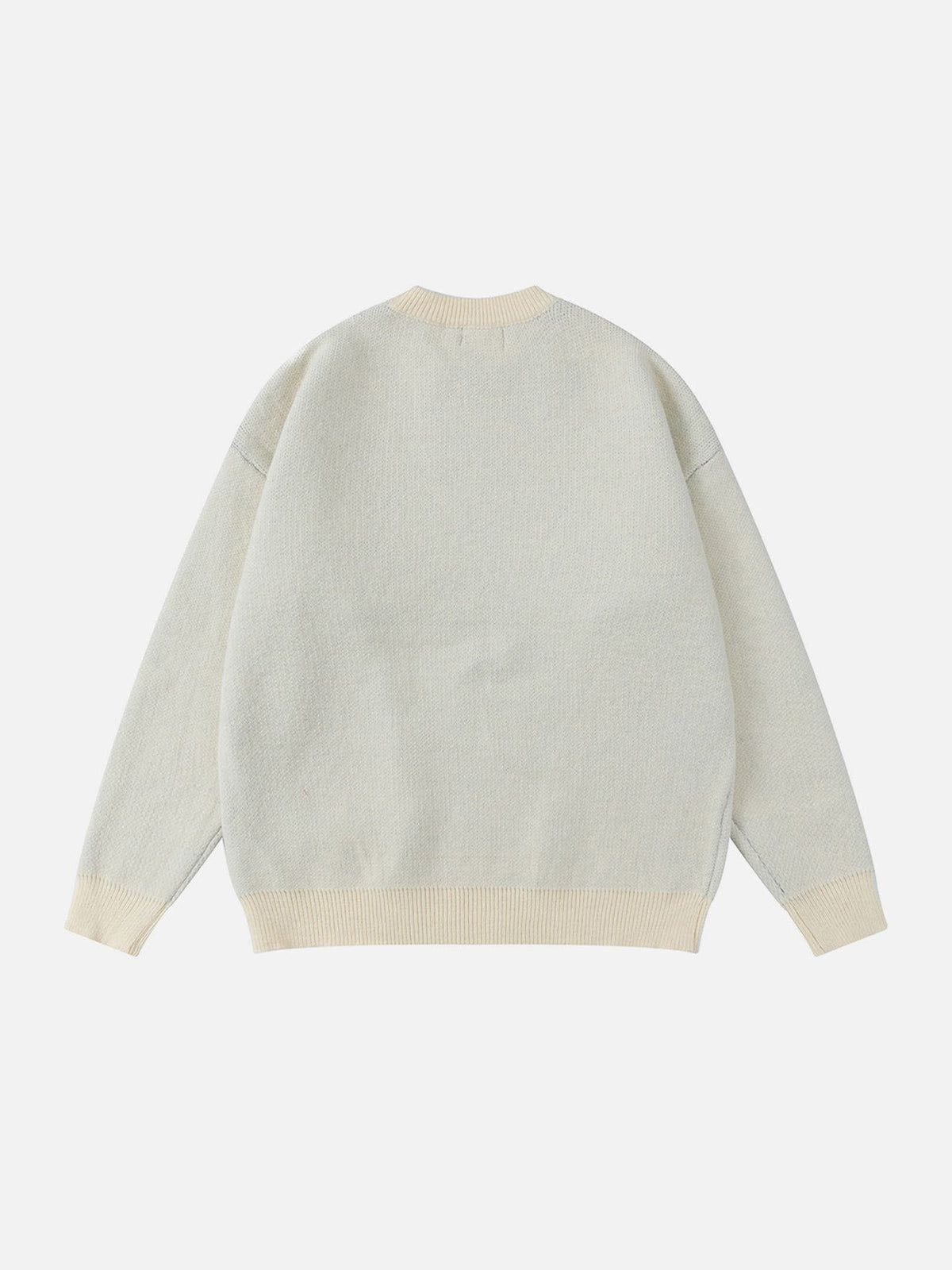 Aelfric Eden Fringe Letter Jacquard Sweater - Image 4