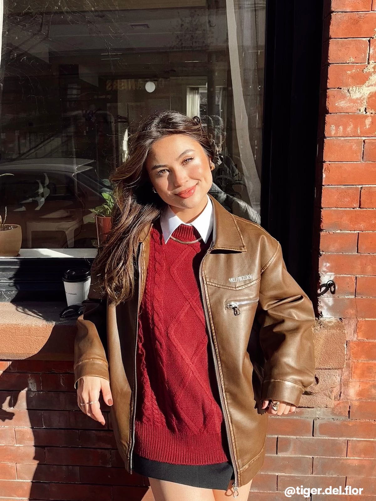 Aelfric Eden Retro Faux Leather Jacket - Image 3