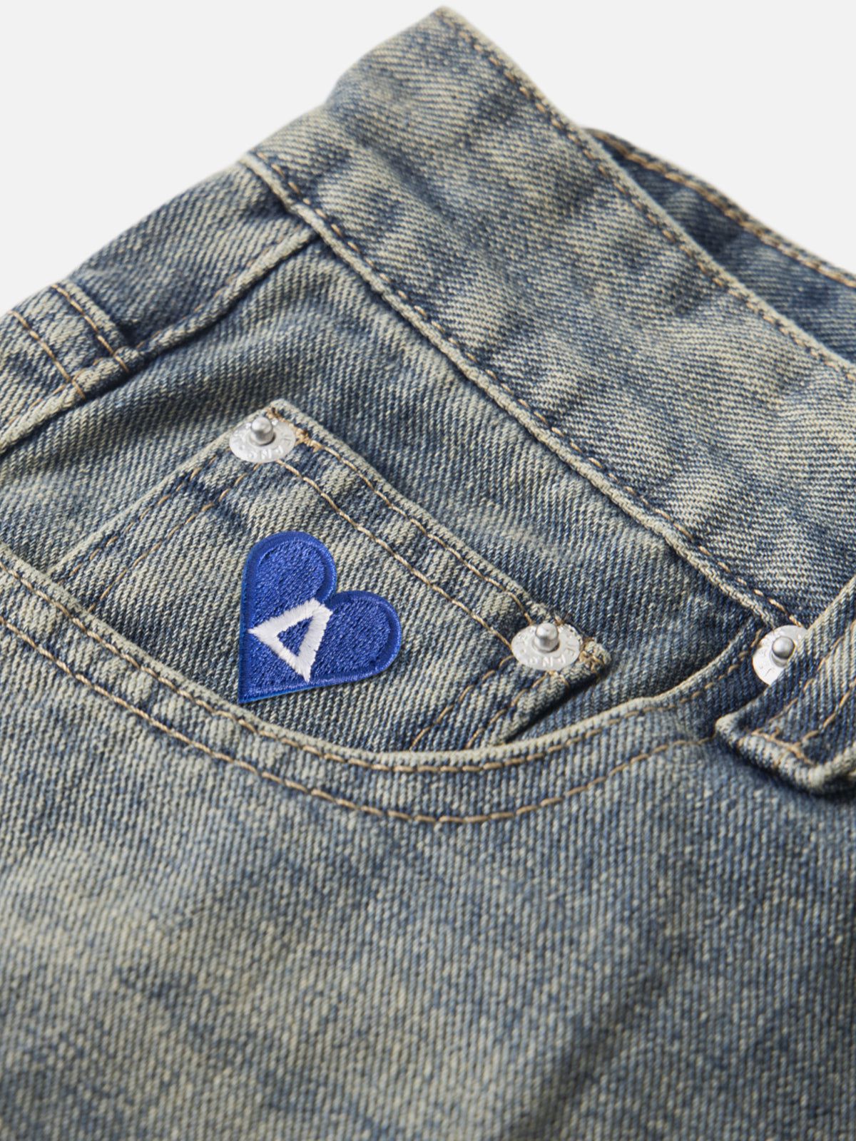 Aelfric Eden Washed Texture Flare Jeans - Image 5