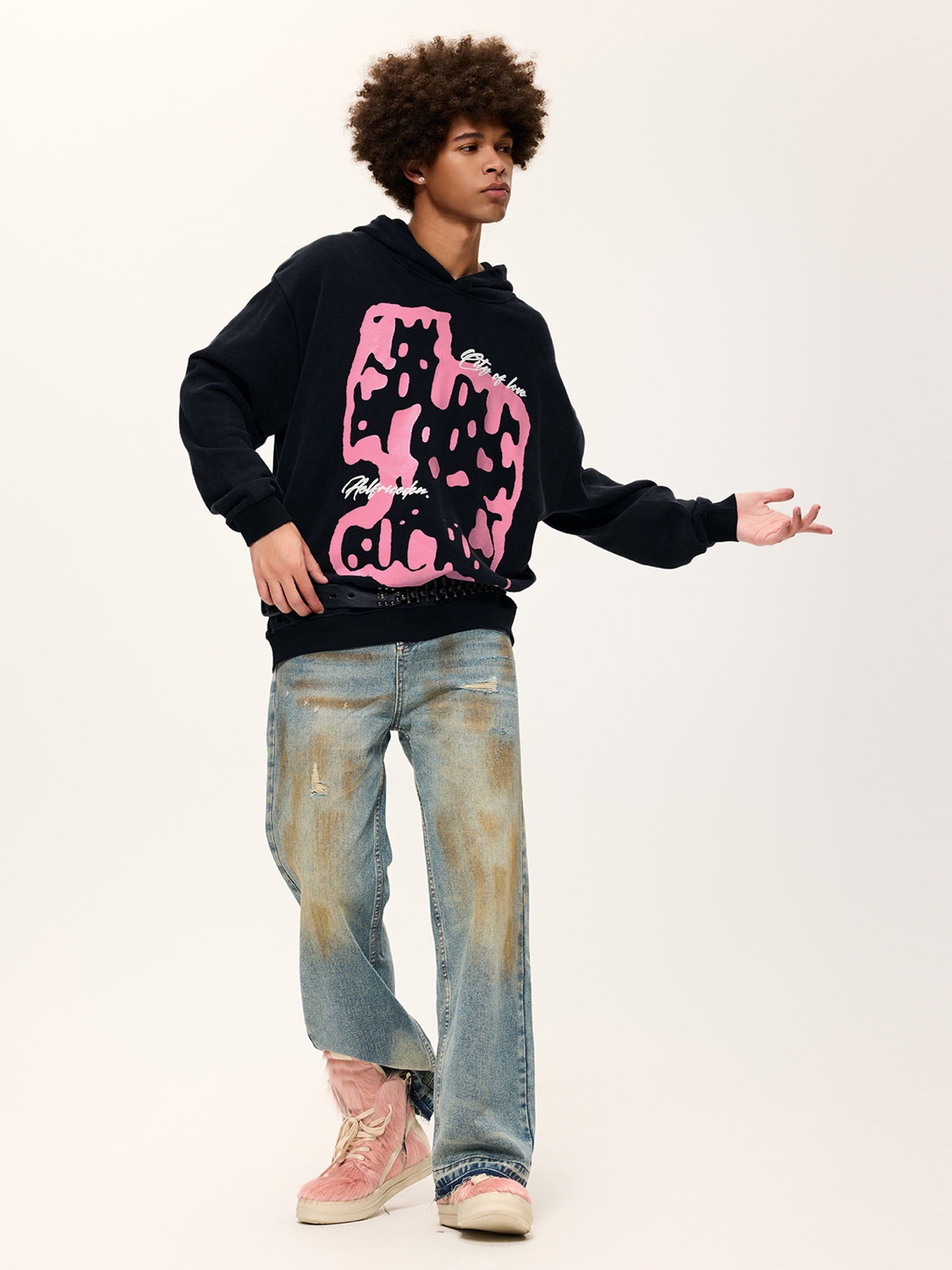 Aelfric Eden Abstraction Graphic Washed Hoodie - Image 9