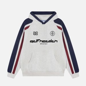 Aelfric Eden Color Blocking Stripe Hoodie