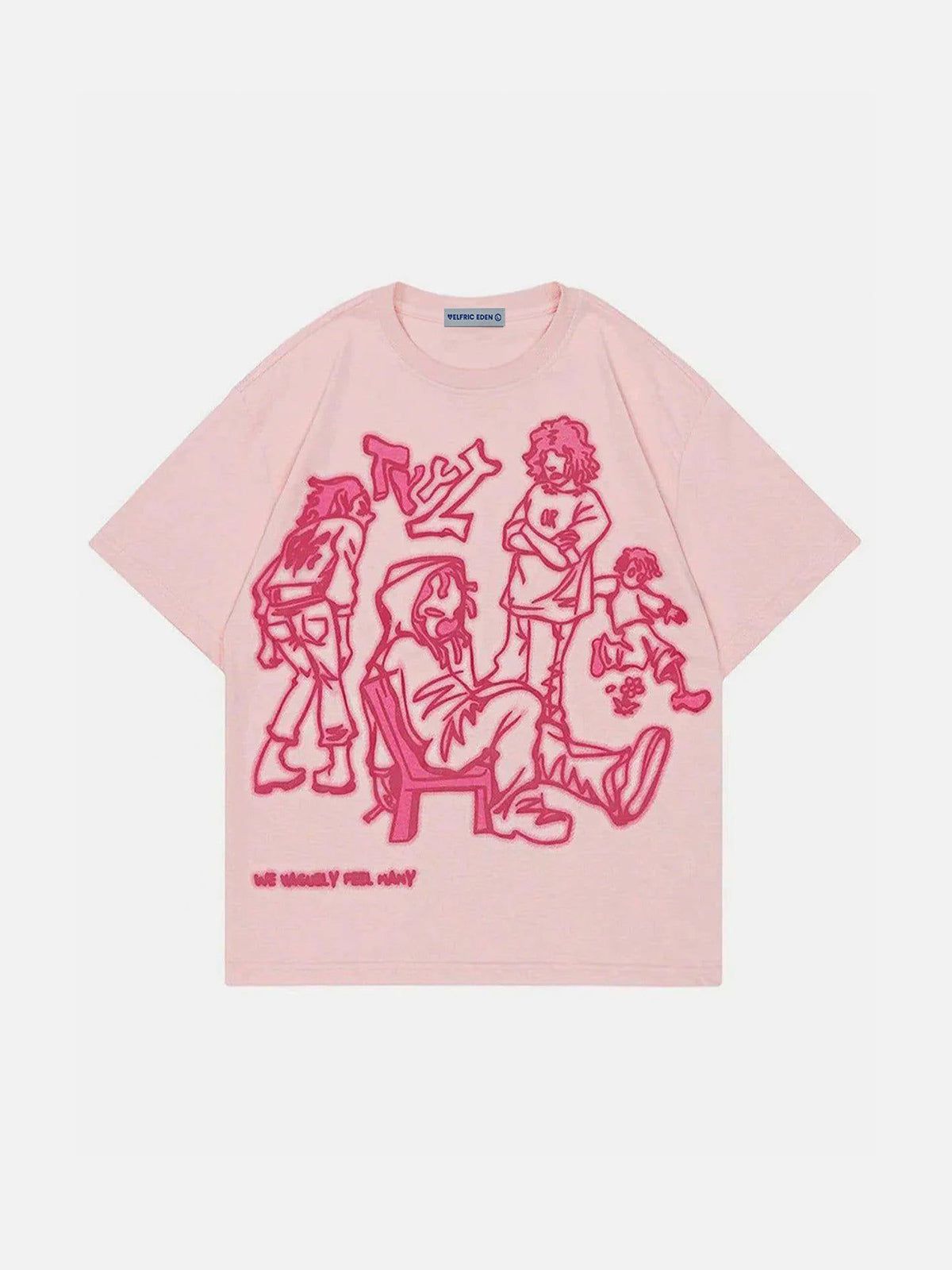 Aelfric Eden Cartoon Line Character Graphic Tee